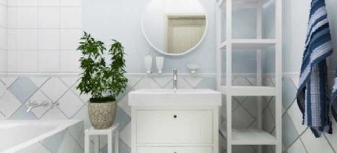 Скандинавский стиль небольшой ванной без туалета