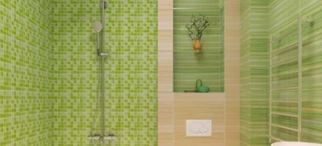 Зеленый оттенок для ванной в стиле хай тек