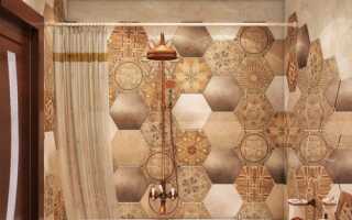 Дизайн маленькой ванной без туалета в этническом стиле