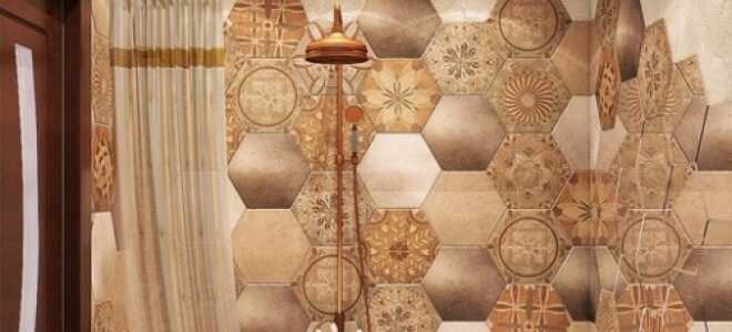 Дизайн маленькой ванной без туалета в этническом стиле