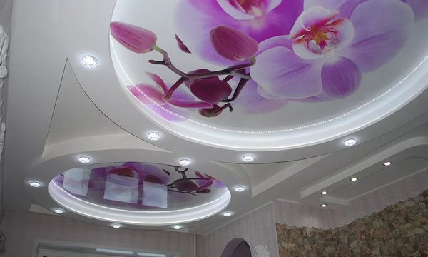 Оригинальные натяжные потолки в дизайне
